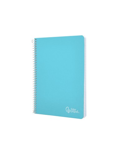 Cuaderno espiral liderpapel din a5 witty tapa dura 80h 90gr cuadro 4mm con margen color azul