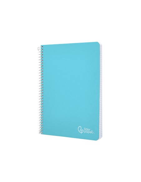 Cuaderno espiral liderpapel din a5 witty tapa dura 80h 90gr cuadro 4mm con margen color azul