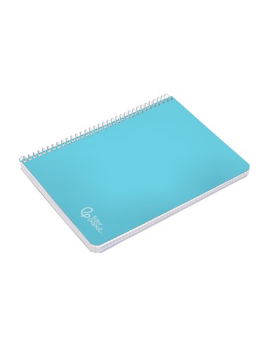 Cuaderno espiral liderpapel din a5 witty tapa dura 80h 90gr cuadro 4mm con margen color azul
