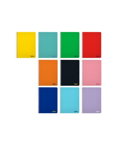 Cuaderno espiral liderpapel din a5 smart tapa blanda 80h 75gr pauta 35mm con margen colores surtidos