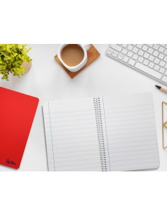 Cuaderno espiral liderpapel din a5 smart tapa blanda 80h 75gr pauta 35mm con margen colores surtidos