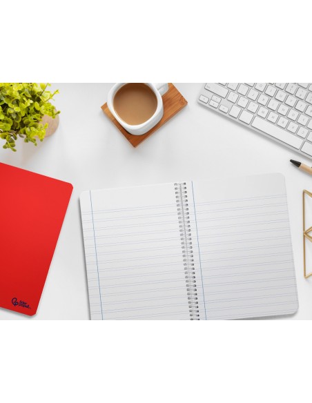 Cuaderno espiral liderpapel din a5 smart tapa blanda 80h 75gr pauta 35mm con margen colores surtidos