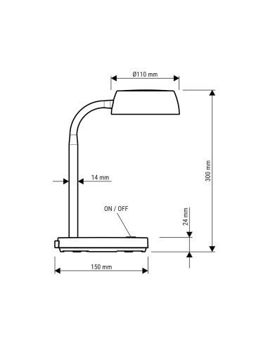 Lampara de escritorio maul led abby color azul 155x320x155 mm