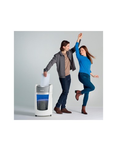 Destructora de documentos leitz optimax office capacidad de corte 10 hojas particulas p5 destruye grapas