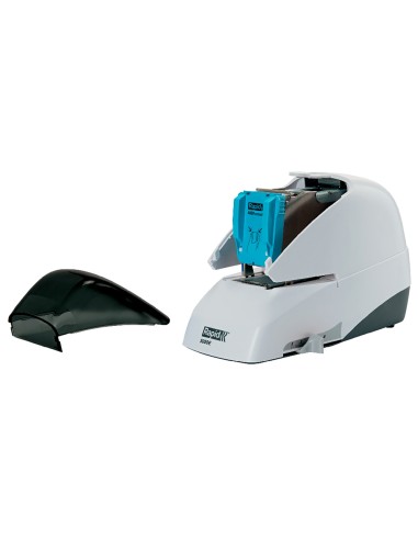 Grapadora rapid 5050e electrica blanco negro capacidad 50 hojas usa grapas casete 5050