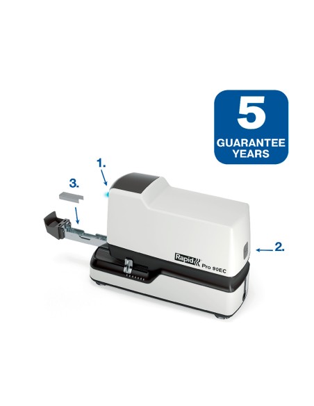 Grapadora rapid pro 90ec electrica blanco capacidad 50 hojas usa grapas n 66 y n 44 Grapadora rapid pro 90ec electrica blanco capacidad 50 hojas usa grapas n 66 y n 44