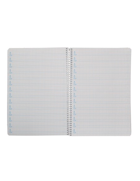 Cuaderno espiral liderpapel di n a4 pautaguia tapa blanda 80h 75 gr cuadro pautado 5mm color amarillo