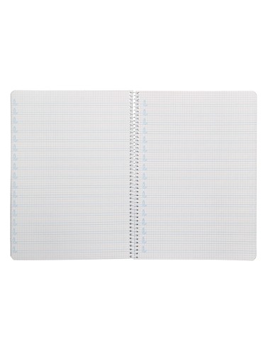 Cuaderno espiral liderpapel di n a4 pautaguia tapa blanda 80h 75 gr cuadro pautado 4mm color azul