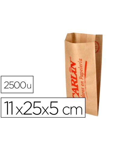 Sobre kraft verjurado carlin 11x255 cm 50 gr caja de 2500 unidades