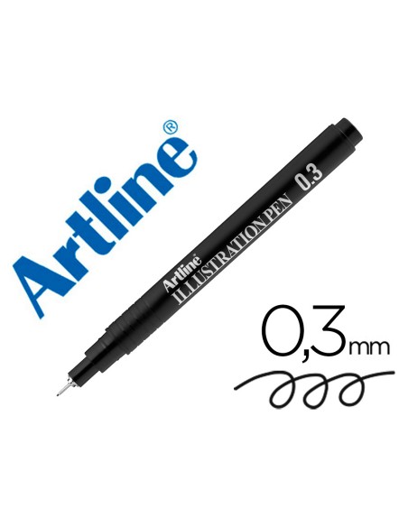 Rotulador artline calibrado micrometrico negro illustration pen ek 283iln punta poliacetal 03mm