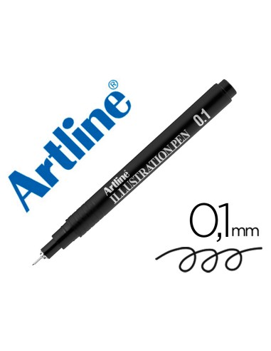 Rotulador artline calibrado micrometrico negro illustration pen ek 281iln punta poliacetal 01mm