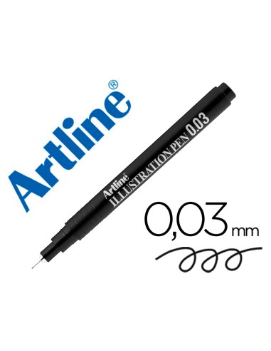 Rotulador artline calibrado micrometrico negro illustration pen ek 2803iln punta poliacetal 003mm