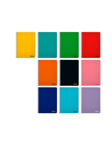 Cuaderno espiral liderpapel din a5 smart tapa blanda 80h 75gr liso sin margen colores surtidos