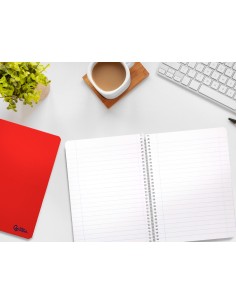 Cuaderno espiral liderpapel din a5 smart tapa blanda 80h 75gr horizontal 8mm con margen colores surtidos