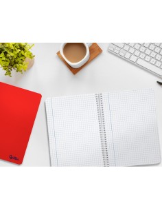 Cuaderno espiral liderpapel din a5 smart tapa blanda 80h 75gr cuadro 6mm con margen colores surtidos