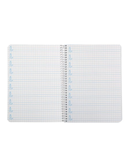 Cuaderno espiral liderpapel di n a5 pautaguia tapa dura 80h 90 gr cuadro pautado 5mm color amarillo