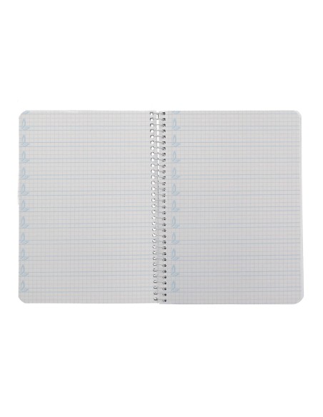 Cuaderno espiral liderpapel di n a5 pautaguia tapa dura 80h 90 gr cuadro pautado 4mm color azul