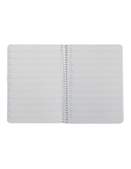 Cuaderno espiral liderpapel di n a5 pautaguia tapa blanda 40h 75 gr cuadro pautado 4mm color rojo