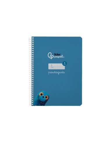 Cuaderno espiral liderpapel di n a5 pautaguia tapa blanda 40h 75 gr cuadro pautado 4mm color azul