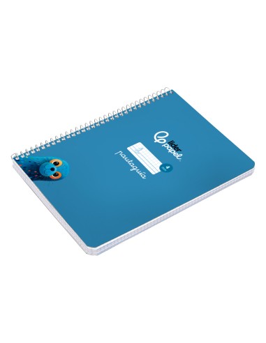 Cuaderno espiral liderpapel di n a5 pautaguia tapa blanda 40h 75 gr cuadro pautado 4mm color azul