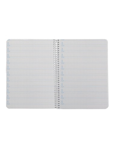 Cuaderno espiral liderpapel di n a5 pautaguia tapa blanda 40h 75 gr cuadro pautado 4mm color azul