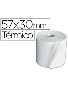 Rollo sumadora termico 57 mm ancho x 30 mm diametro papel 58 gr