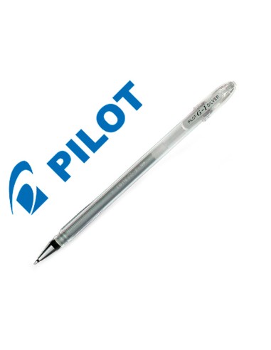 Boligrafo pilot g1 tinta gel plata