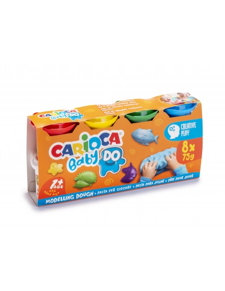 Pasta de modelar carioca baby dough bote 75 g set de 8 colores surtidos Pasta de modelar carioca baby dough bote 75 g set de 8 colores surtidos