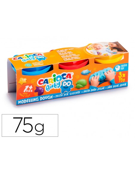 Pasta de modelar carioca baby dough bote 75 g set de 3 colores surtidos Pasta de modelar carioca baby dough bote 75 g set de 3 colores surtidos