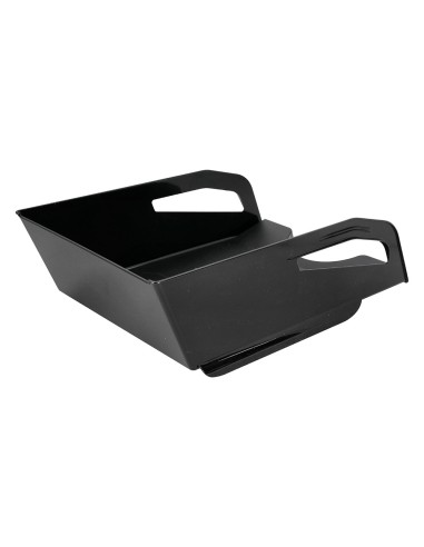 Bandeja sobremesa plastico q connect gran capacidad con asa negro opaco 386x270x115mm