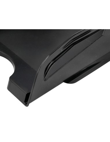 Bandeja sobremesa plastico q connect gran capacidad con asa negro opaco 386x270x115mm