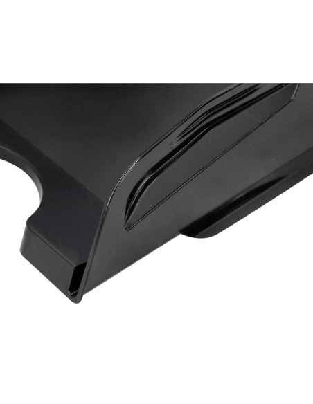 Bandeja sobremesa plastico q connect gran capacidad con asa negro opaco 386x270x115mm