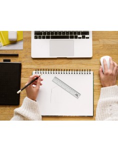 Regla liderpapel plastico cristal 15 cm