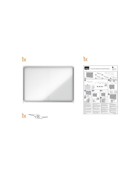 Vitrina de anuncios nobo premium plus con puerta corredera fondo magnetico 18 x din a4 hojas 997x1412x54 mm Vitrina de anuncios nobo premium plus con puerta corredera fondo magnetico 18 x din a4 hojas 997x1412x54 mm
