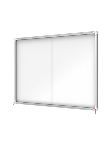 Vitrina de anuncios nobo premium plus con puerta corredera fondo magnetico 18 x din a4 hojas 997x1412x54 mm Vitrina de anuncios nobo premium plus con puerta corredera fondo magnetico 18 x din a4 hojas 997x1412x54 mm