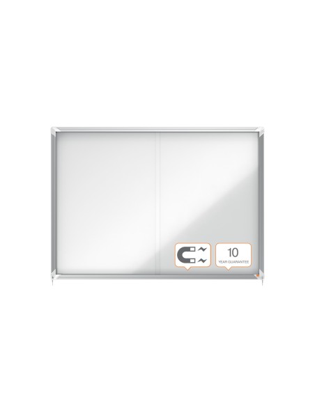 Vitrina de anuncios nobo premium plus con puerta corredera fondo magnetico 18 x din a4 hojas 997x1412x54 mm Vitrina de anuncios nobo premium plus con puerta corredera fondo magnetico 18 x din a4 hojas 997x1412x54 mm