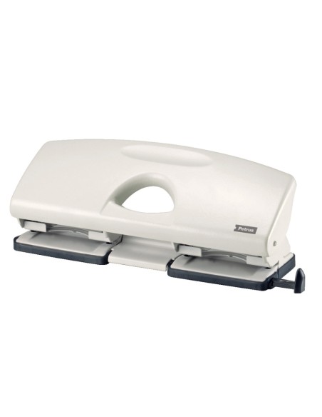 Taladrador petrus 405 color gris capacidad 25 hojas