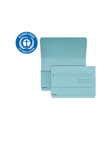 Subcarpeta cartulina esselte pocket folio color azul 275 gr