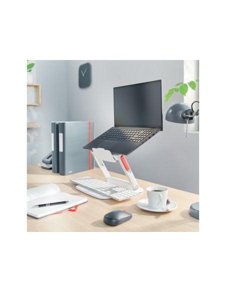 Soporte para portatil leitz ajustable en altura color blanco 253x258x45 mm