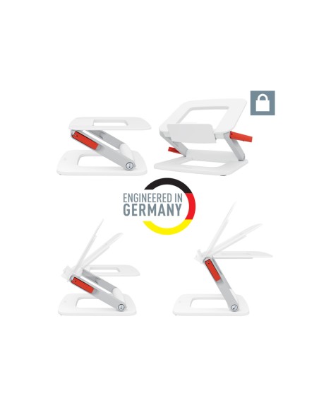 Soporte para portatil leitz ajustable en altura color blanco 253x258x45 mm