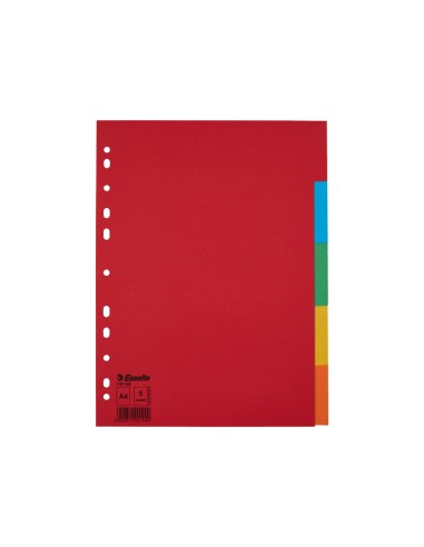 Separadores esselte din a4 cartulina 150 gr 1 5 multitaladro multicolor