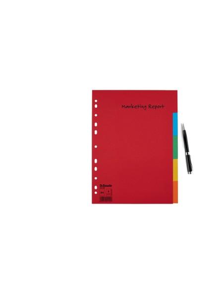 Separadores esselte din a4 cartulina 150 gr 1 5 multitaladro multicolor