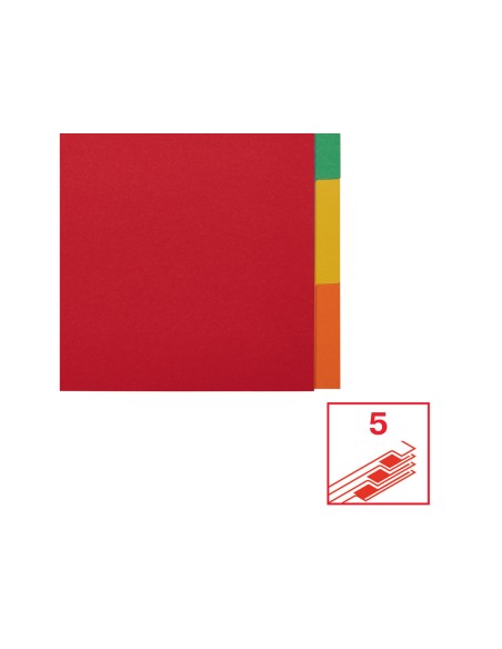 Separadores esselte din a4 cartulina 150 gr 1 5 multitaladro multicolor