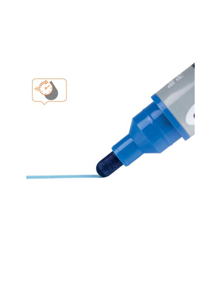 Rotulador nobo para pizarra blanca tinta liquida punta conica 3 mm azul caja de 10 unidades
