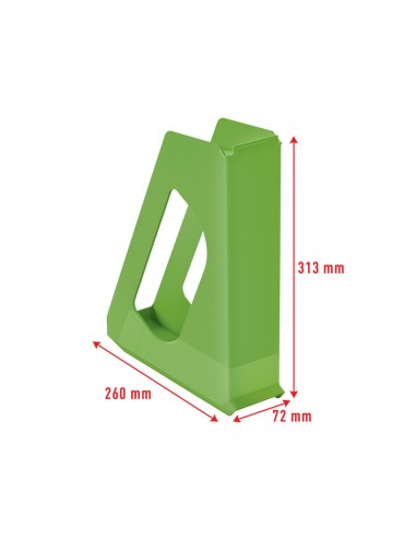 Revistero esselte europost color verde vivida 72x313x260 mm