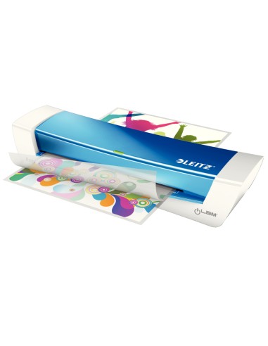 Plastificadora leitz ilam home office din a4 2 rodillos hasta 125 mc color blanco azul