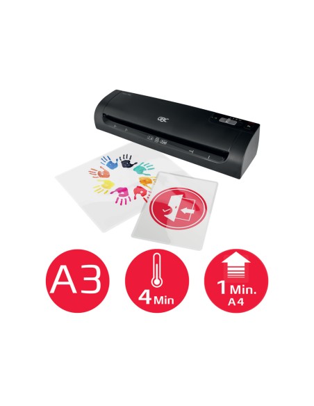Plastificadora gbc fusion 1000l din a3 4 rodillos hasta 2x75 mc color negro Plastificadora gbc fusion 1000l din a3 4 rodillos hasta 2x75 mc color negro
