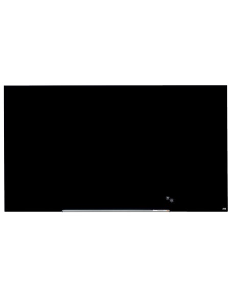 Pizarra cristal nobo impression pro 85 magnetica negro 1883x1059 mm
