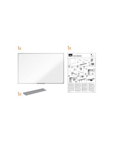 Pizarra blanca nobo essence melamina 1500x1000 mm