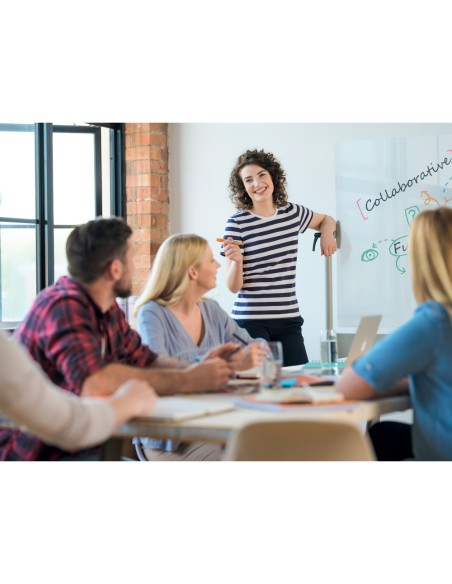 Pizarra blanca nobo cristal movil 1200x900 mm